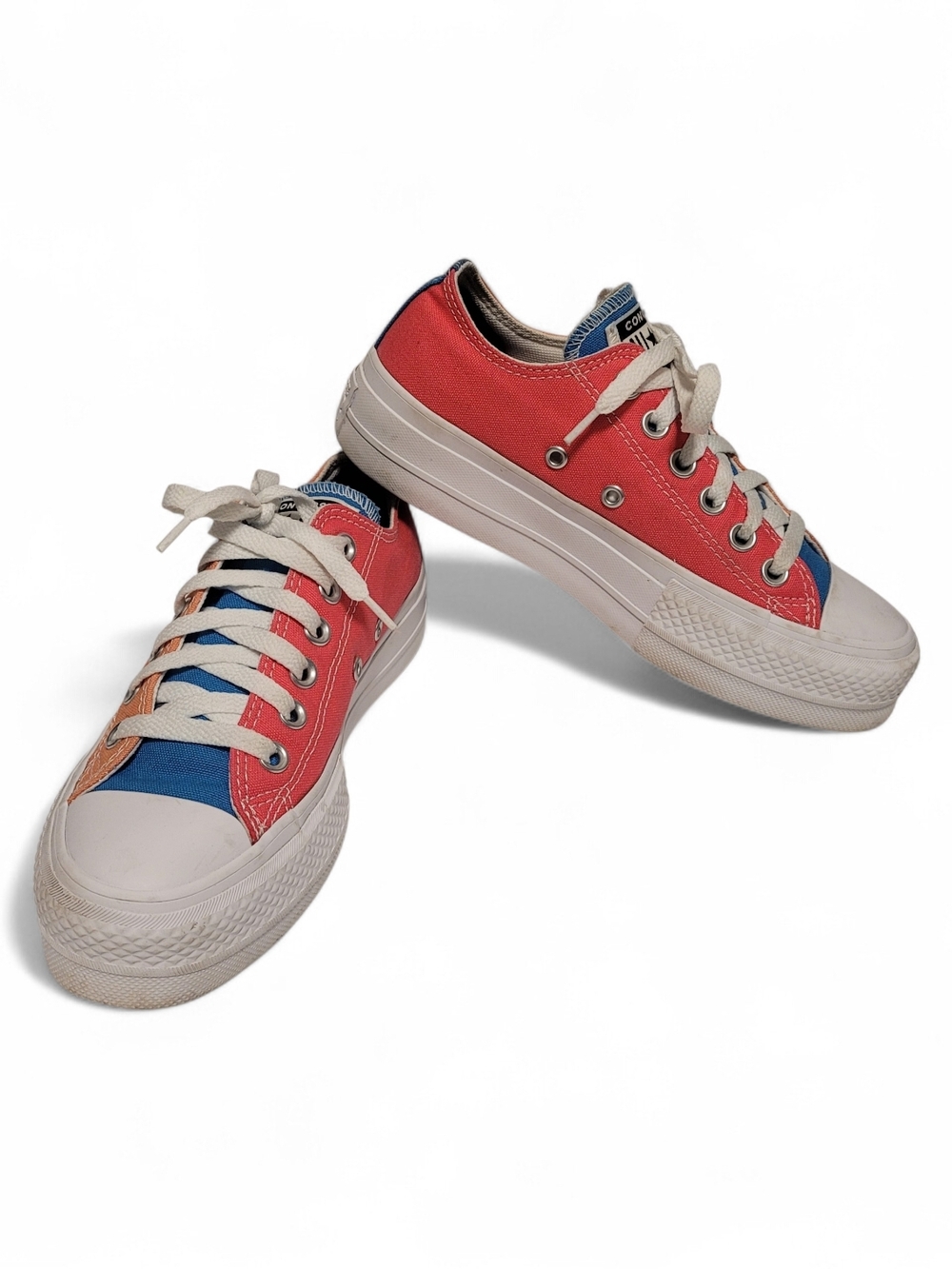 Converse Low Top Sneakers in Pink, Blue, and Peach